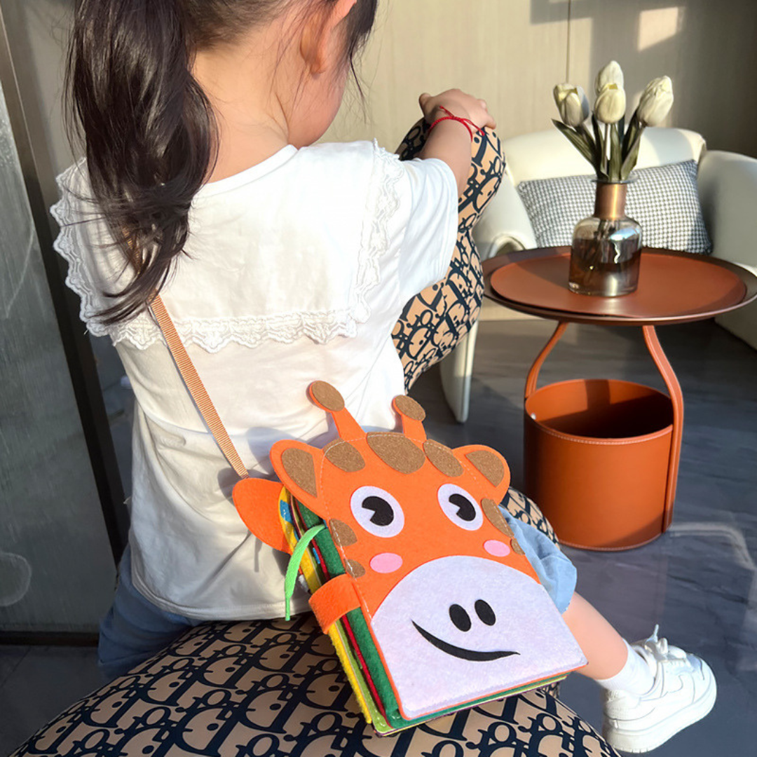 Montessori Lärande och Aktivitetsbok i Giraffdesign