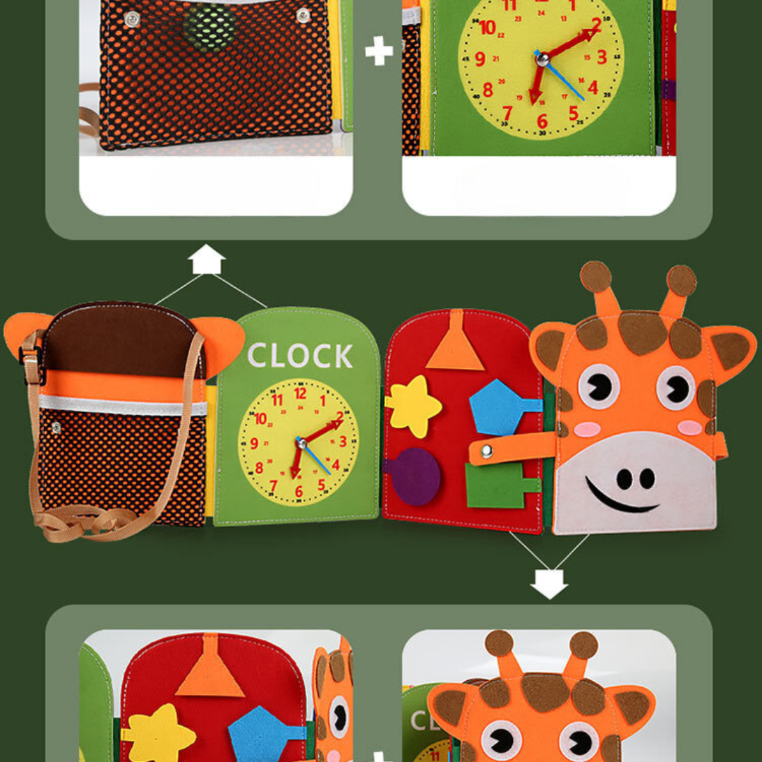 Montessori Lärande och Aktivitetsbok i Giraffdesign