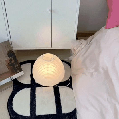 Royallure Wabi-Sabi LED Bordslampa – Minimalistisk Trä &amp; Tyg, Varm Ambient Glöd