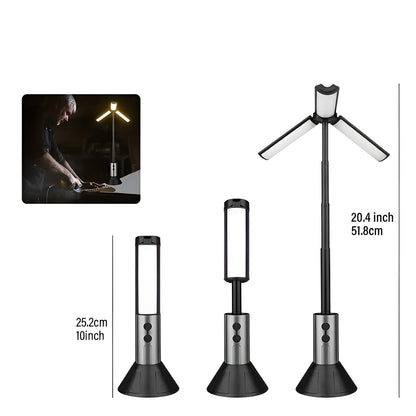 LED Campinglampa med USB – Fällbar &amp; Uppladdningsbar | 270° Svängarm &amp; Flera Ljusstyrkor