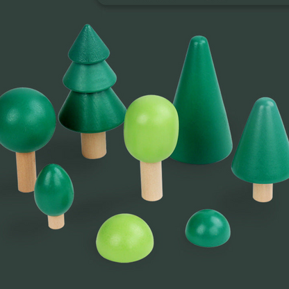 Montessori färgglada trä byggklossar