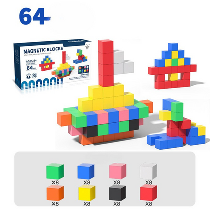 Barnsäker Montessori magnetisk kubleksak