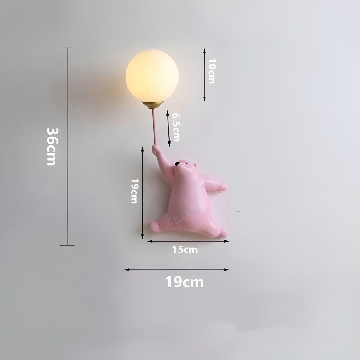 CartoonBear Vägglampa - Teddy-björn Cartoon Vägglampa för barnrum