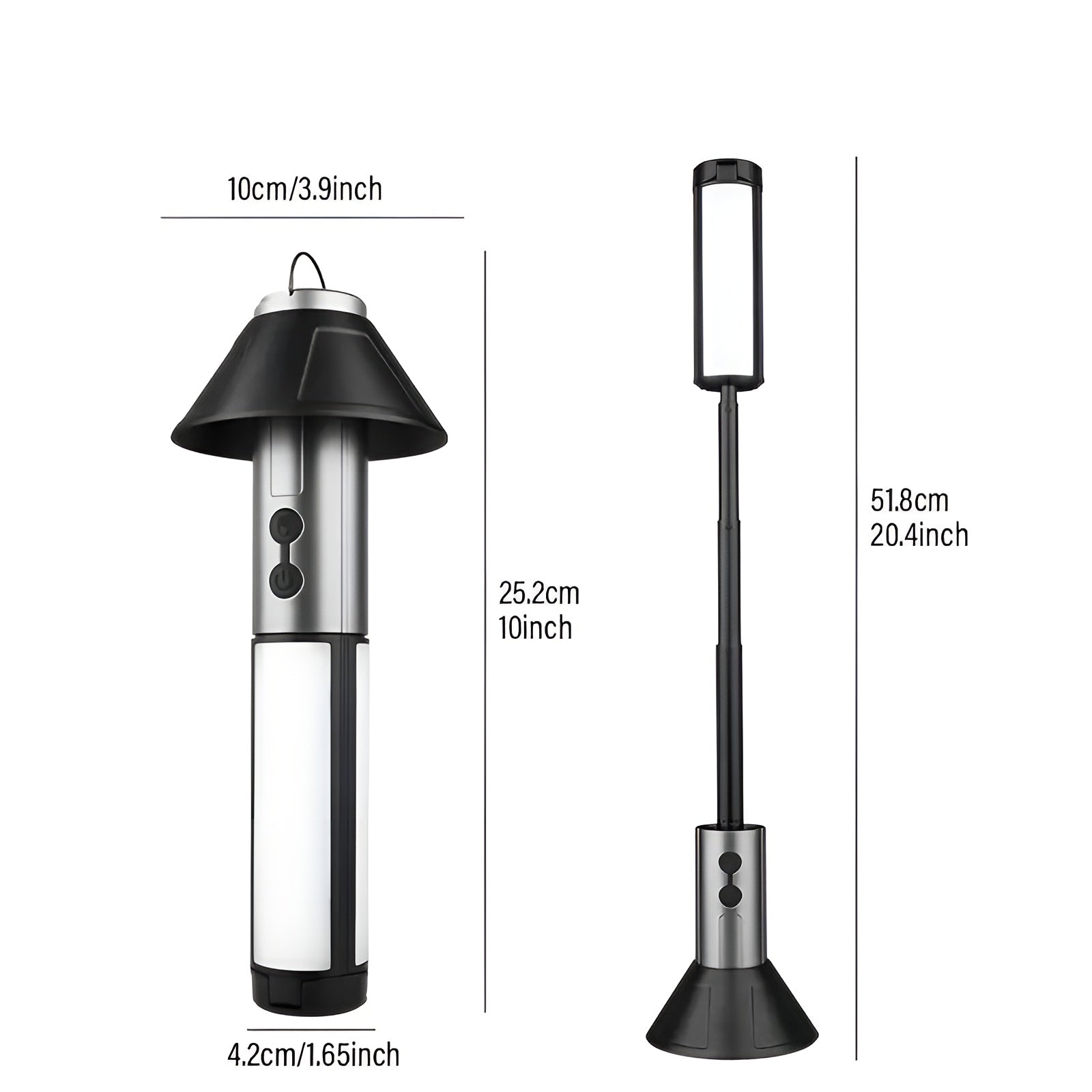 LED Campinglampa med USB – Fällbar &amp; Uppladdningsbar | 270° Svängarm &amp; Flera Ljusstyrkor