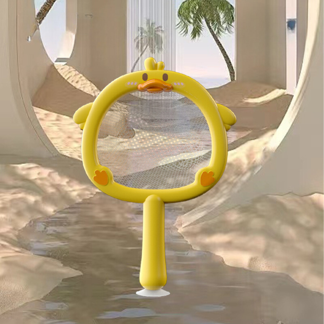 Självbelyst badleksak med nät