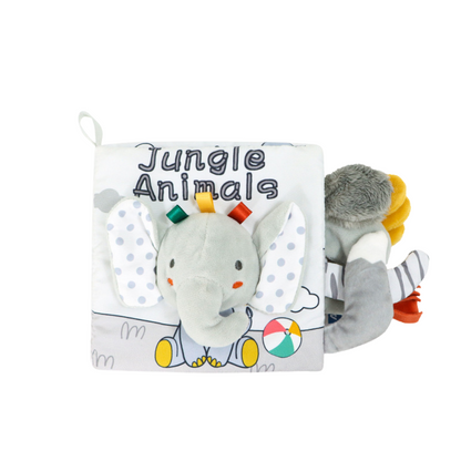 Sensorisk plyschleksak spelbok för barn