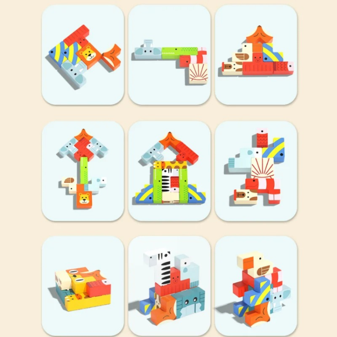 Trä Tetris pusselspel