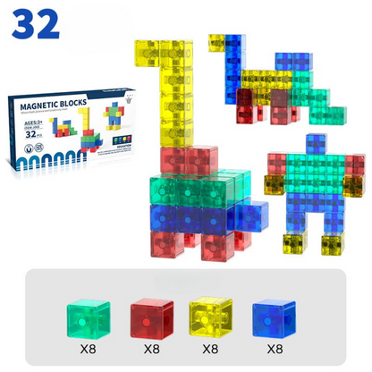 Barnsäker Montessori magnetisk kubleksak