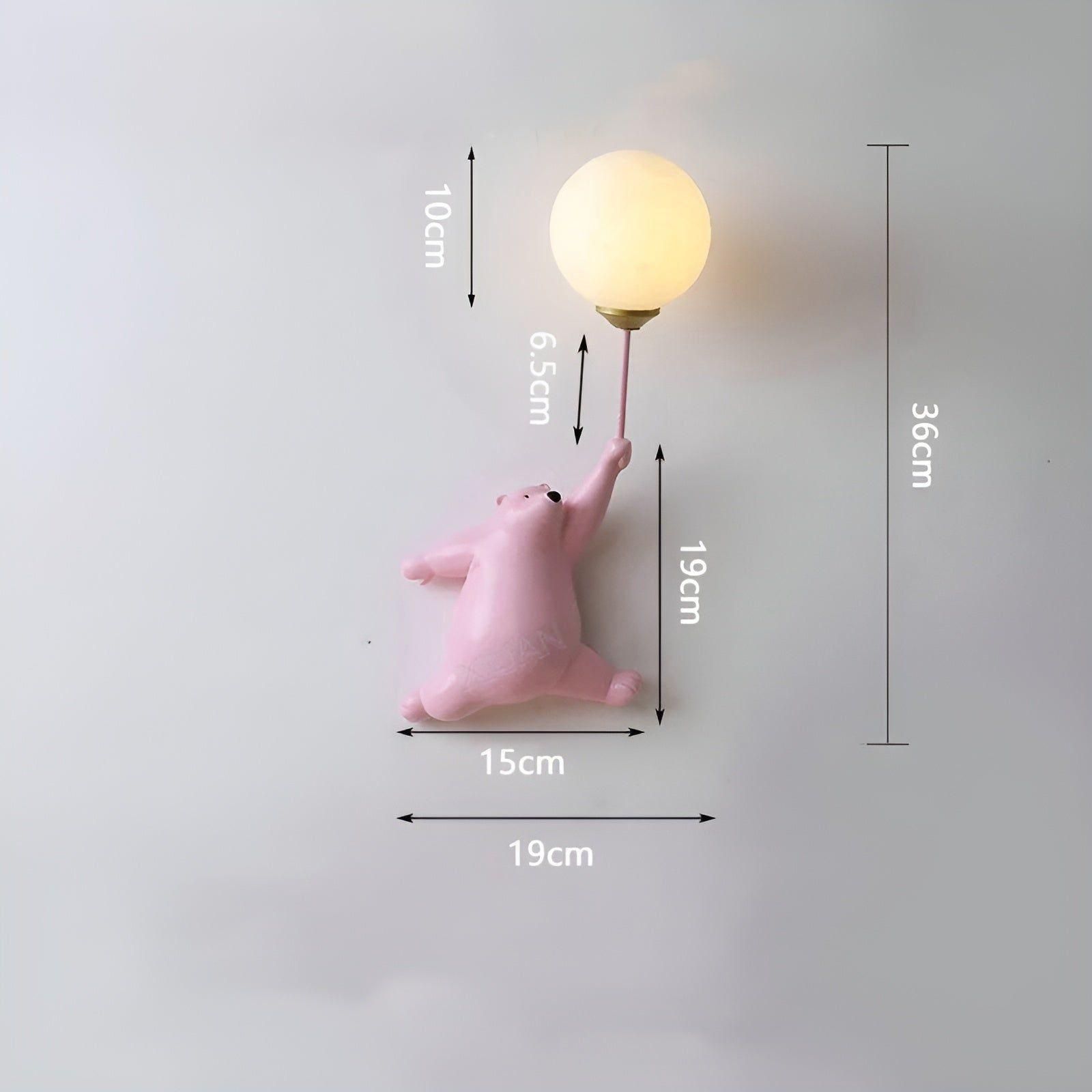 CartoonBear Vägglampa - Teddy-björn Cartoon Vägglampa för barnrum