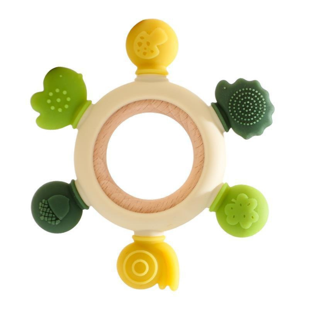 Baby Bit Toy Manufactured from Wood and Silicone