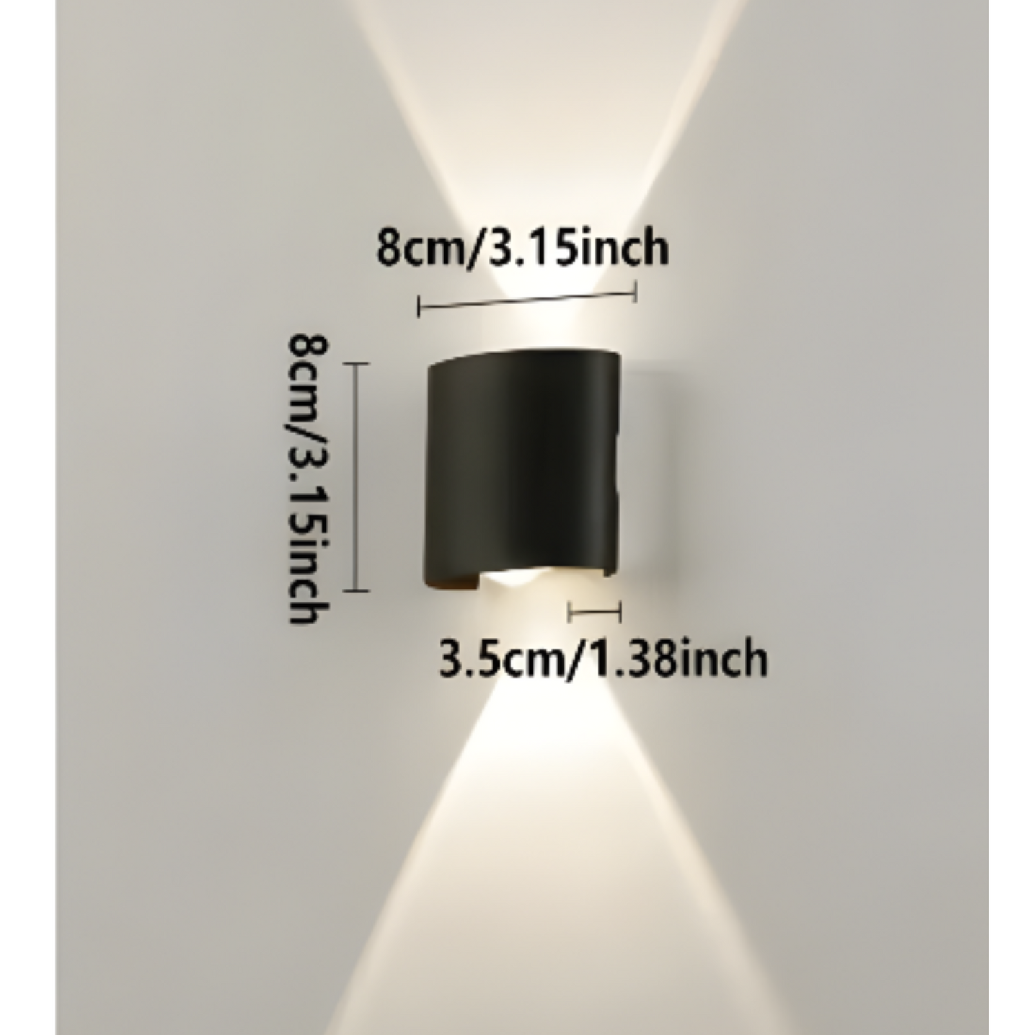 LumoStair - Minimalistisk LED-vägglampa 3-pack