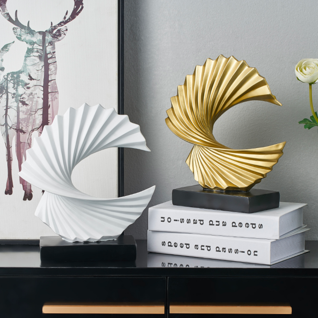 Modern konstnärlig skulptur för hem och kontor elegans