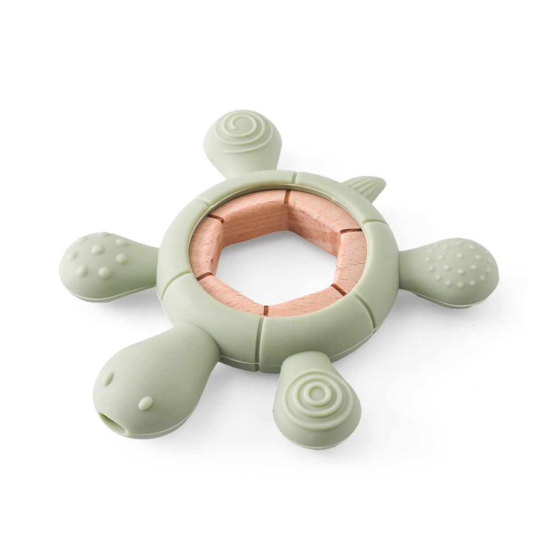 Baby Bit Toy Manufactured from Wood and Silicone