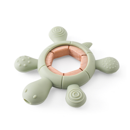 Baby Bit Toy Manufactured from Wood and Silicone