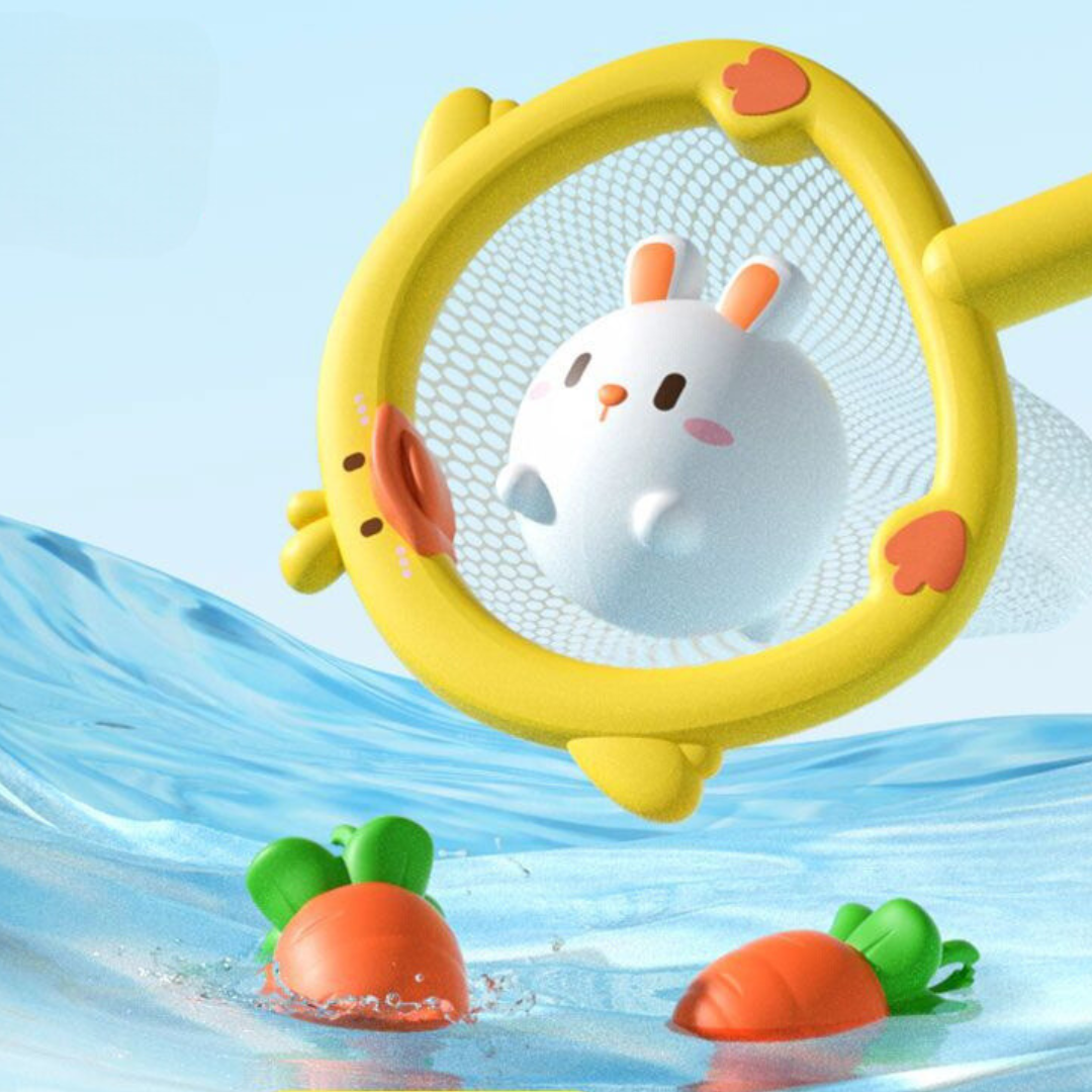 Självbelyst badleksak med nät