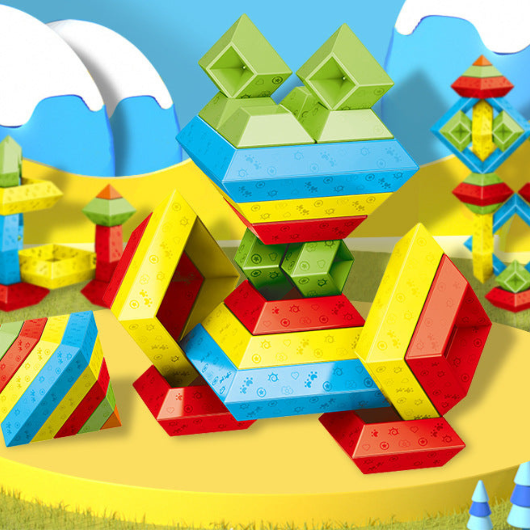 Montessori Pyramid Byggblock Lektsak