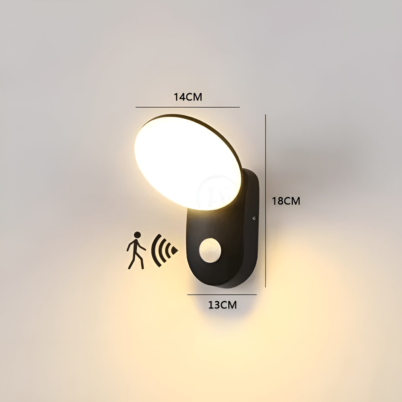 LED-vägglampa med rörelsesensor – Automatisk belysning för inomhus och utomhus