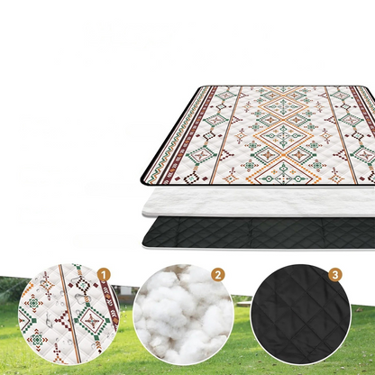 Fällbar Picknickfilt – Vattentät &amp; Sandfri | Perfekt för utomhusäventyr