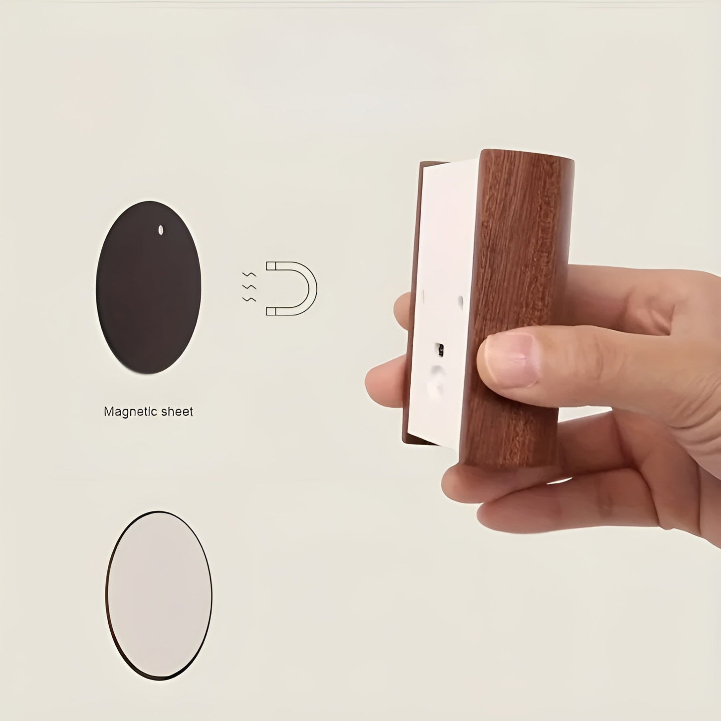 LED vägglampa i trä – Med rörelsesensor & USB | För hall & trappa