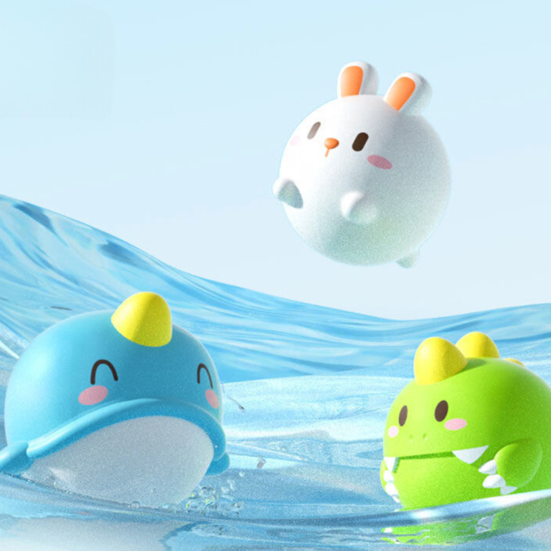 Självbelyst badleksak med nät