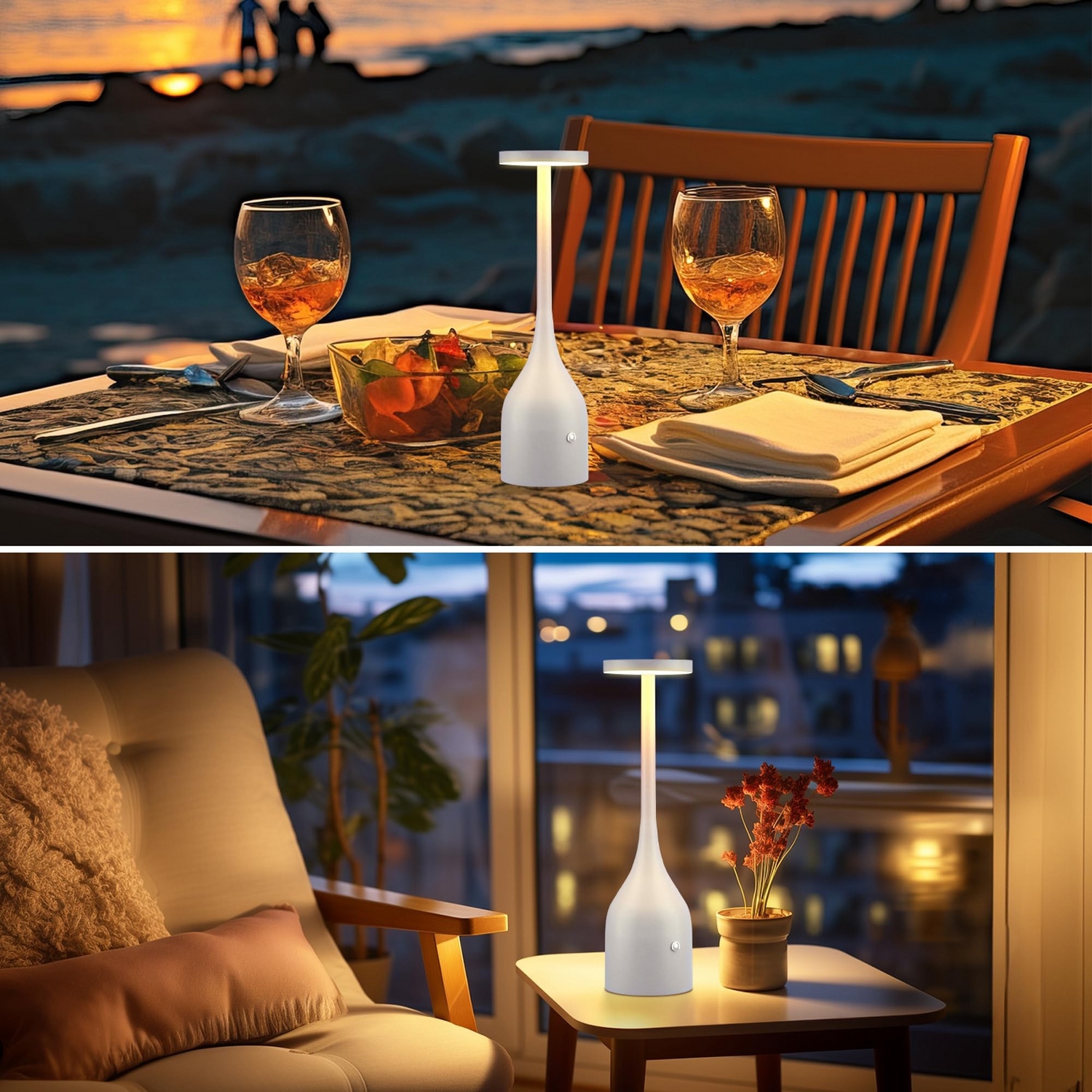 NoirLuxe Lampa – Uppladdningsbar Touch-styrd LED Skrivbordslampa