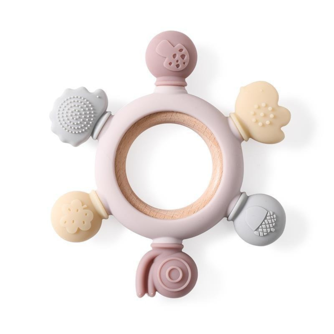 Baby Bit Toy Manufactured from Wood and Silicone
