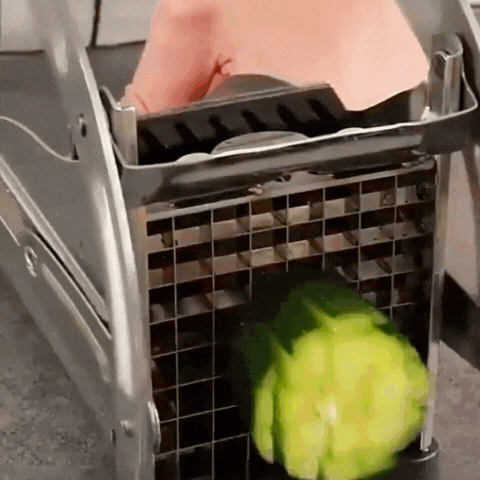 Royallure rostfritt stål grönsakshackare tärnare med två utbytbara blad – Lätt att rengöra & Hållbar