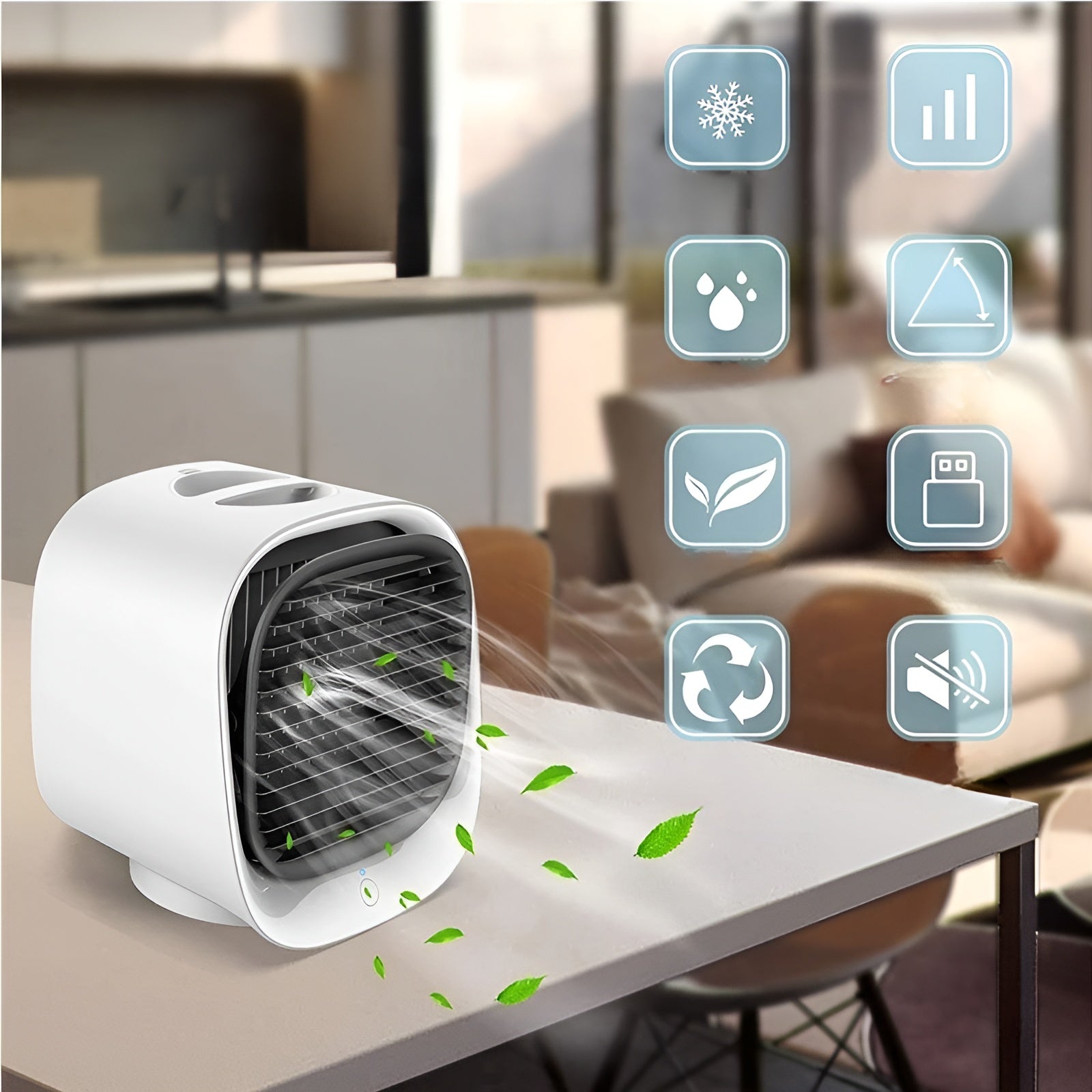 Carvallo &amp; Luftbefeuchter AeroBrise | 2-i-1 Kylning &amp; Fuktighet | 12 L Tank | För rum upp till 30 m²