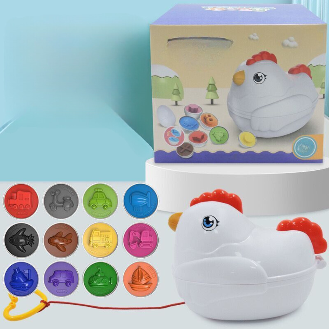 Färg form utbildningsleksak äggskal