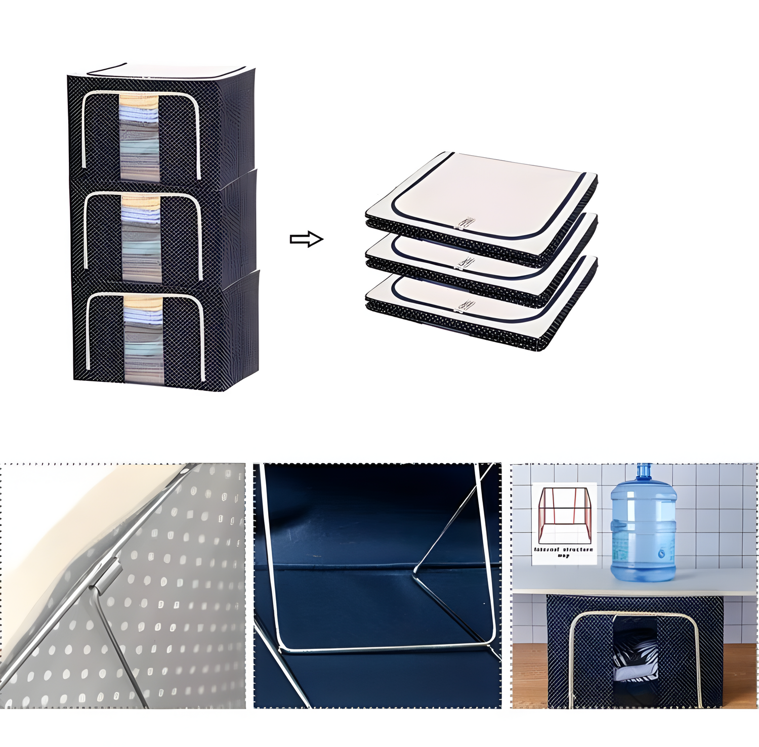 StorEase Box – Vikbar Förvaringslåda för Klädorganisation