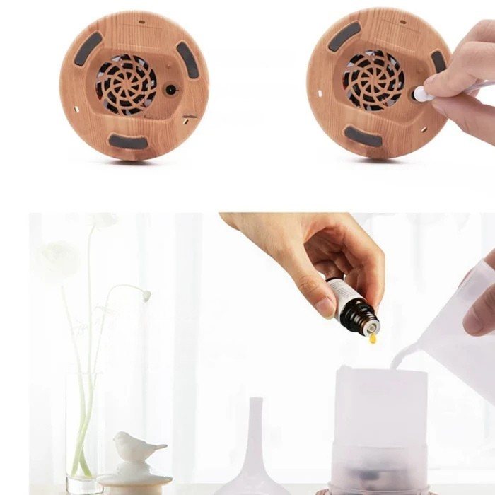 Carvallo Aromadiffusor med LED | 3D-Glaseffekt & Ultraschallförmistning | 500 ml vattentank | Färgändring & Timer