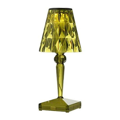 CrystalGlow - Dimbar Akryl Bordslampa med Luksuriöst Ljusspel för Vardagsrum och Sovrum