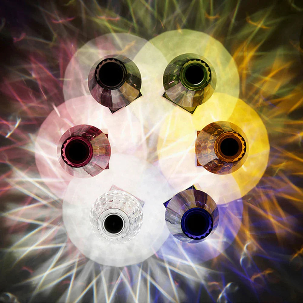 CrystalGlow - Dimbar Akryl Bordslampa med Luksuriöst Ljusspel för Vardagsrum och Sovrum