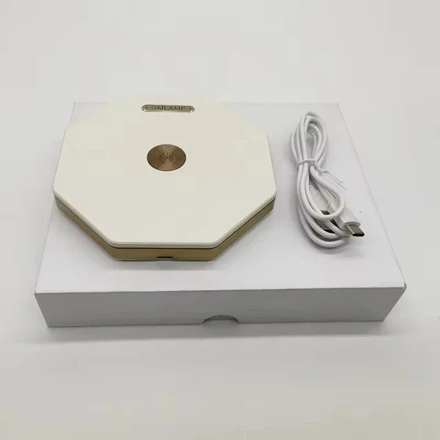 CrystalGlow - Uppladdningsbar Kristall Bordslampa, Trådlös LED Belysning med Dimfunktion