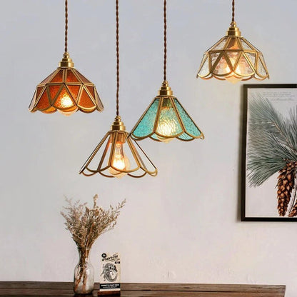 Klassisk Glasmålning Taklampa