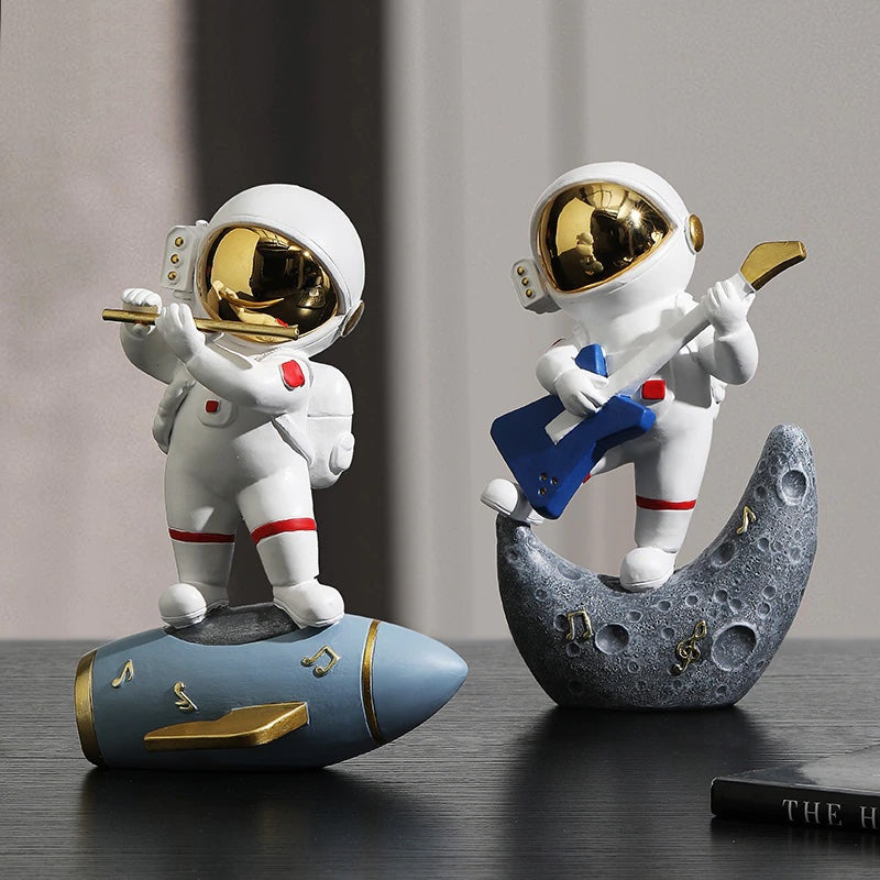 Astronaut Jazz Band Dekorativ Konstverk för Unik Heminredning