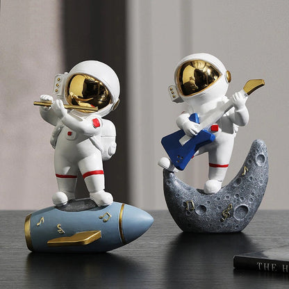 Astronaut Jazz Band Dekorativ Konstverk för Unik Heminredning