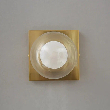 BrightSquare - LED Vägglampa med Glaskula – Fyrkantig Väggbelysning