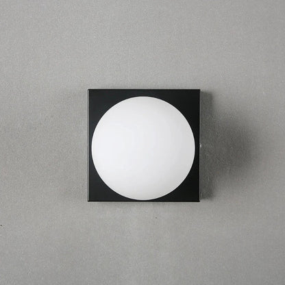 BrightSquare - LED Vägglampa med Glaskula – Fyrkantig Väggbelysning