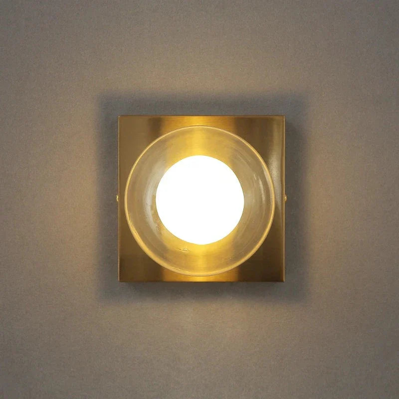 BrightSquare - LED Vägglampa med Glaskula – Fyrkantig Väggbelysning
