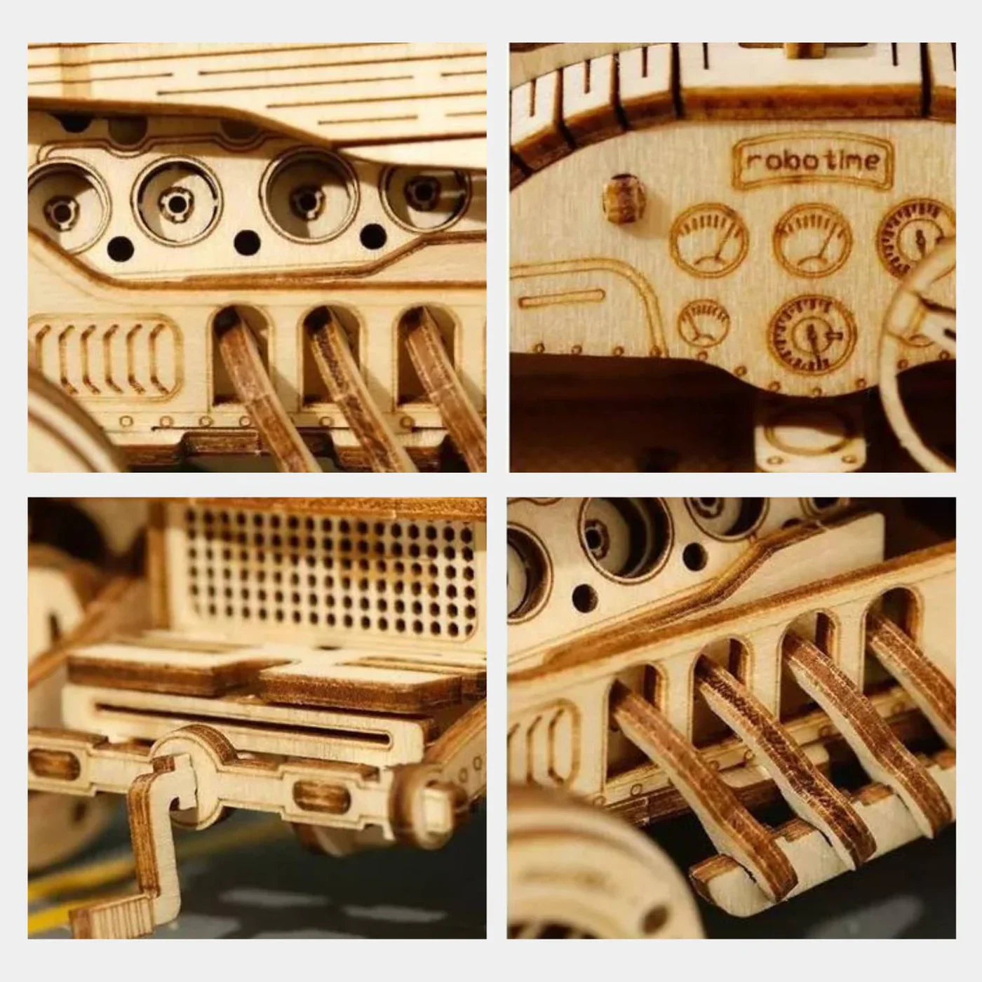 RetroRacer - Trä Grand Prix bilbyggset