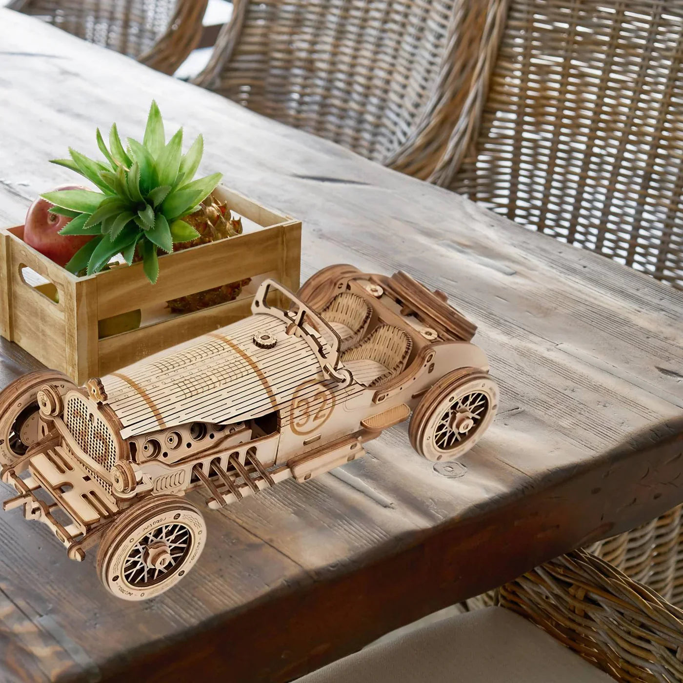 RetroRacer - Trä Grand Prix bilbyggset