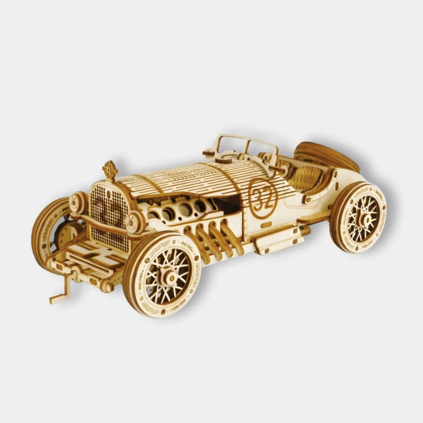 RetroRacer - Trä Grand Prix bilbyggset