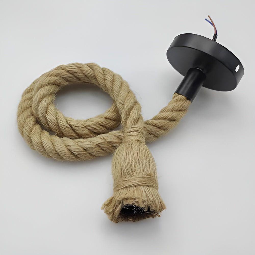 SparkleTwine Light - Italiensk Vintage Hängande Pendellampa Rep