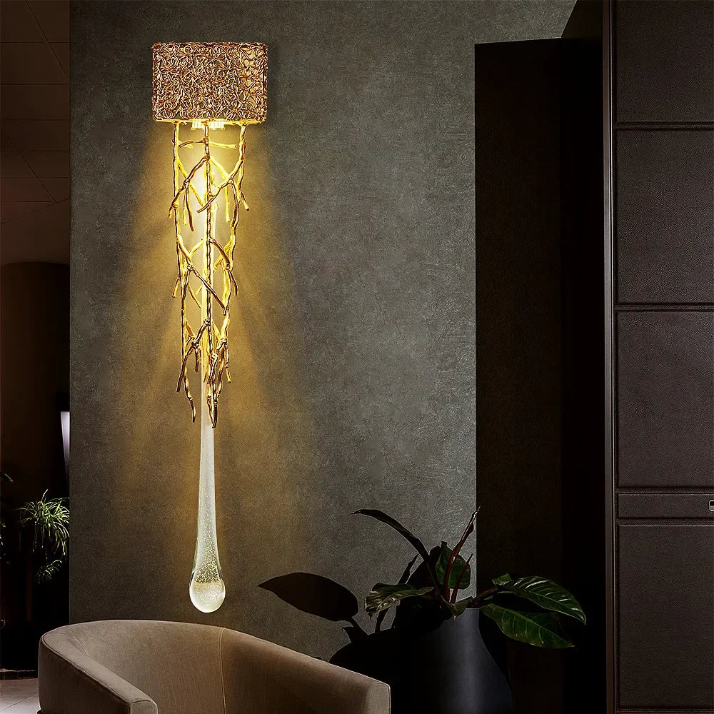 CrystalLux - Lyxig Kristallvägglampa i Vintage Stil Elegant Belysning
