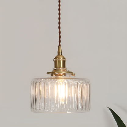 Kopparhängande lampa av glas – Modern LED-lampa | För vardagsrum och sovrum