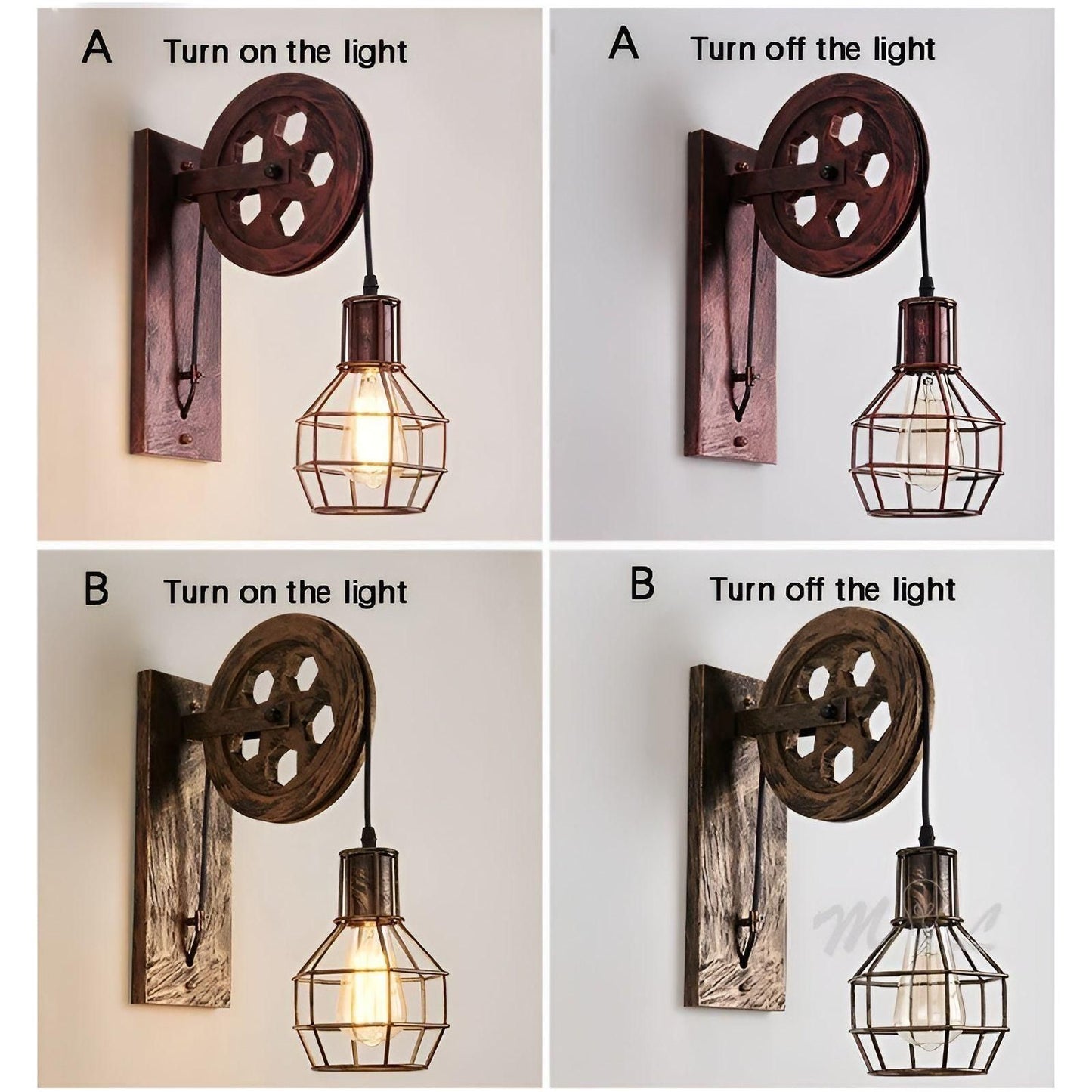 ShineBright Lampa - Industriell Vintage LED Vägglampa