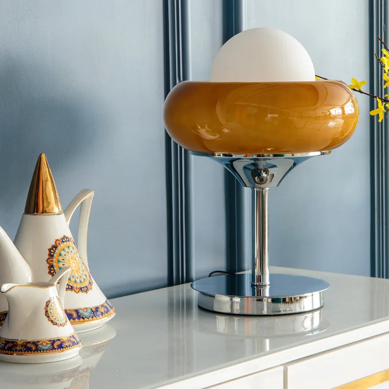 VintageOranje - Bordslampa Retro Design för Stilig Belysning