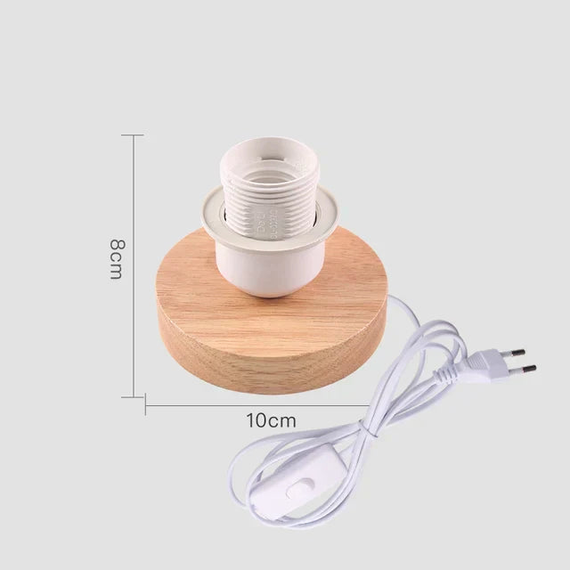 TimberGlow - Retro Trä Bordslampa