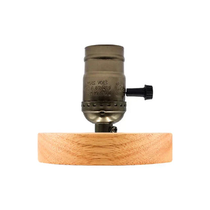 RetroWood - Trä Bordslampa med Ljusboll för Stämningsfull Belysning